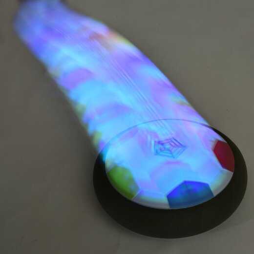 Glow Air Power Soccer Disc - LED-lit air-powered soccer disc for indoor play