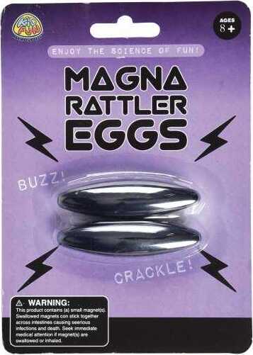 Magna Rattler Eggs magnetic metal eggs demonstrating magnetic attraction when they collide and connect with rattling sound