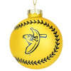 Savannah Bananas Yellow Banana Ball Baseball Shaped Glass Official Banana Ball Ornament