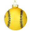 Savannah Bananas Yellow Banana Ball Baseball Shaped Glass Official Banana Ball Ornament