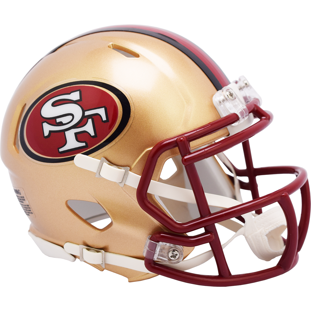 San Francisco 49ers mini helmet replica for NFL fans and collectors