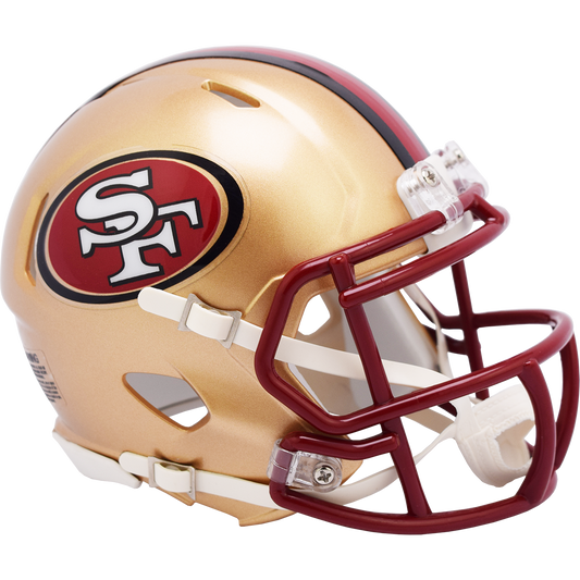 San Francisco 49ers mini helmet replica for NFL fans and collectors