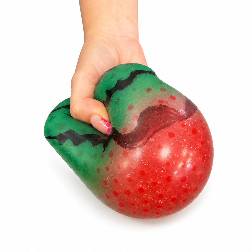 5" Water Bead Filled Watermelon Squishy – Jumbo Sensory Stress Ball