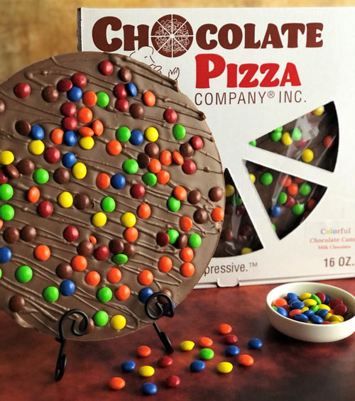 Candy Topped Chocolate Pizza