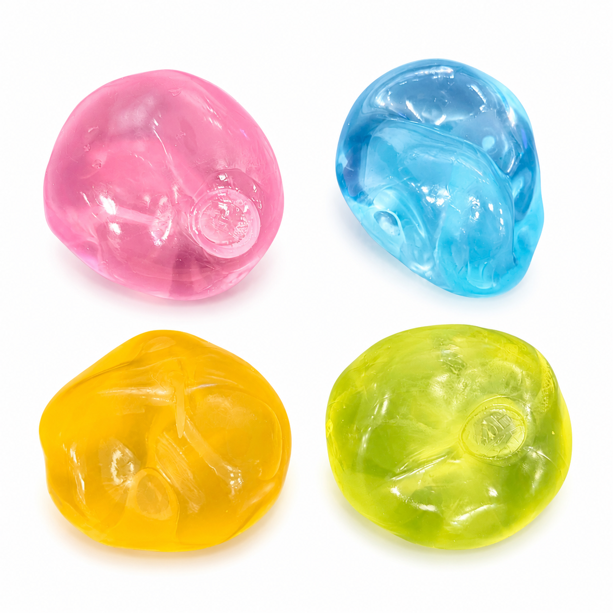 Coconut Oil Ball gel-filled sensory stress balls in assorted translucent colors for stress relief and fidget play