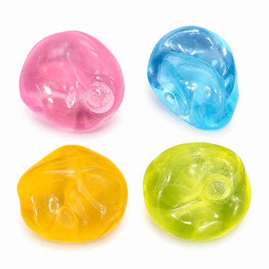 Coconut Oil Ball gel-filled sensory stress balls in assorted translucent colors for stress relief and fidget play