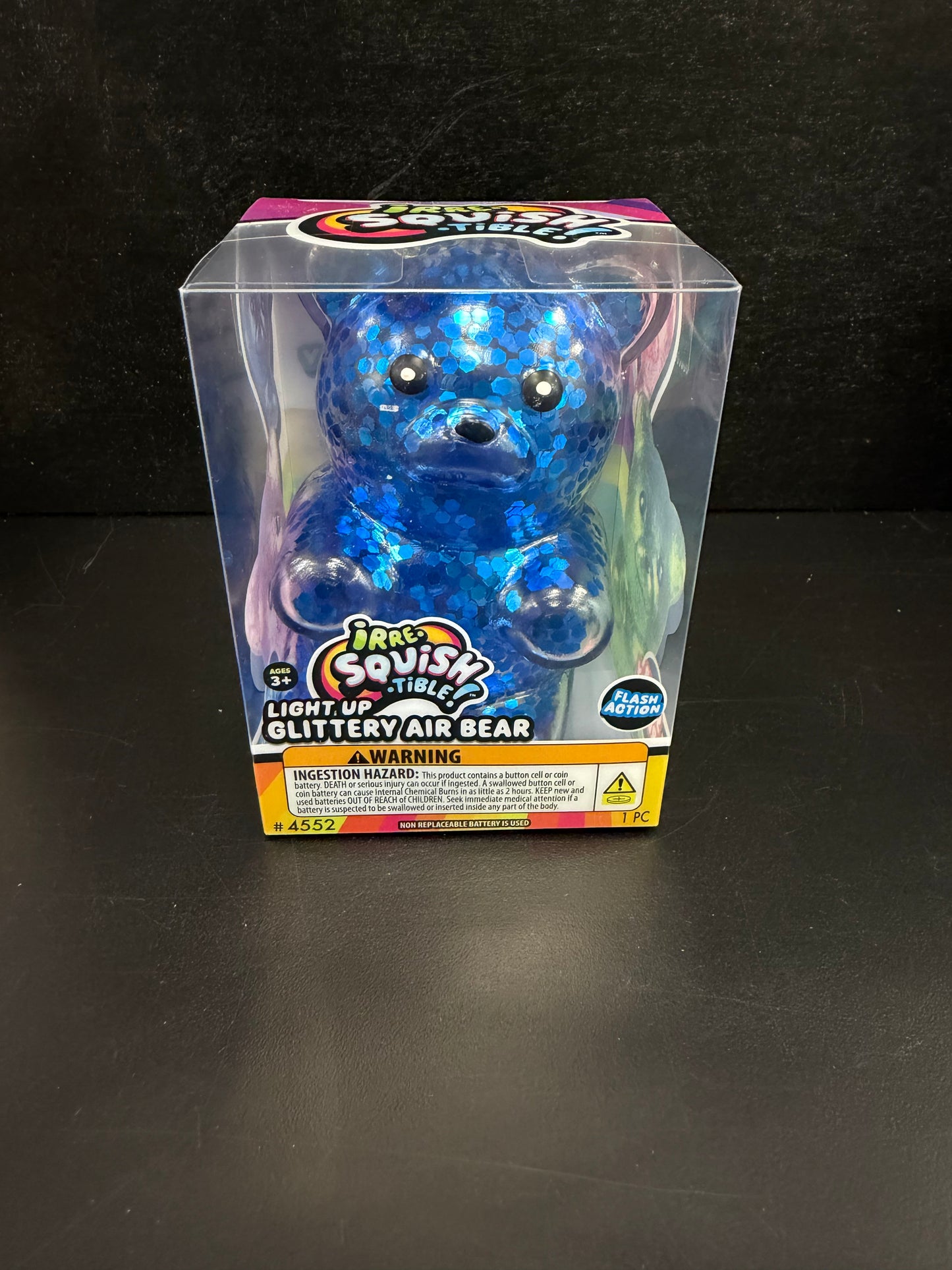 4" Glitter Light Up Squishy Bear