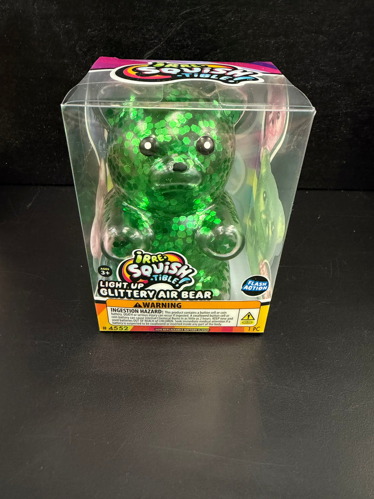 4" Glitter Light Up Squishy Bear
