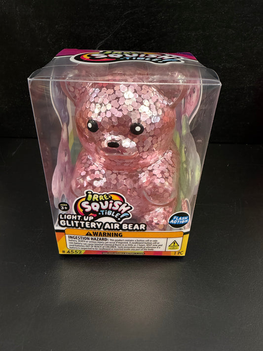 4" Glitter Light Up Squishy Bear