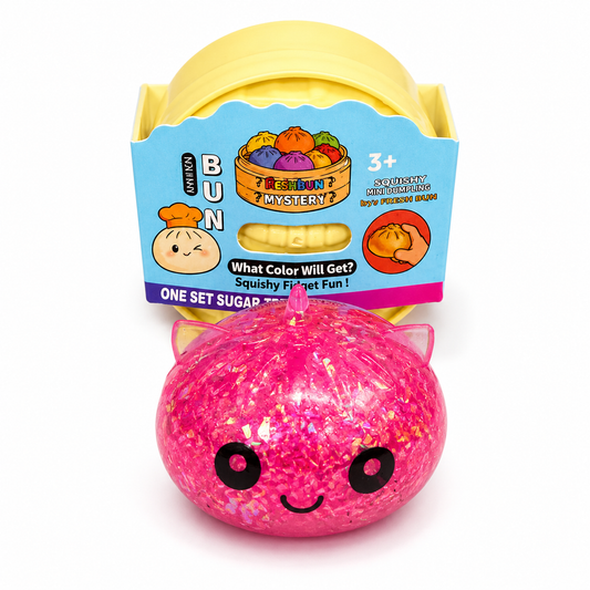Mini Unicorn Water Bead Filled Dumpling sensory squishy filled with colorful water beads and kawaii unicorn design
