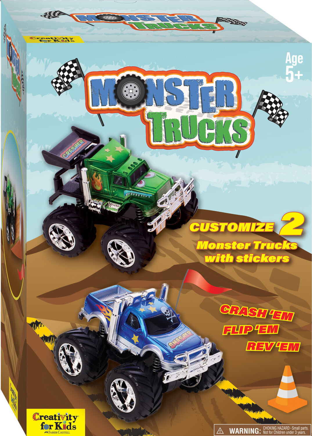 Monster Trucks - Creativity for Kids monster truck craft and play set for creative customization and high-action adventures