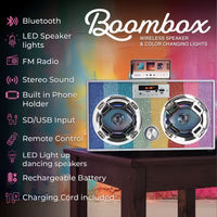 Rainbow Bling Boom Box