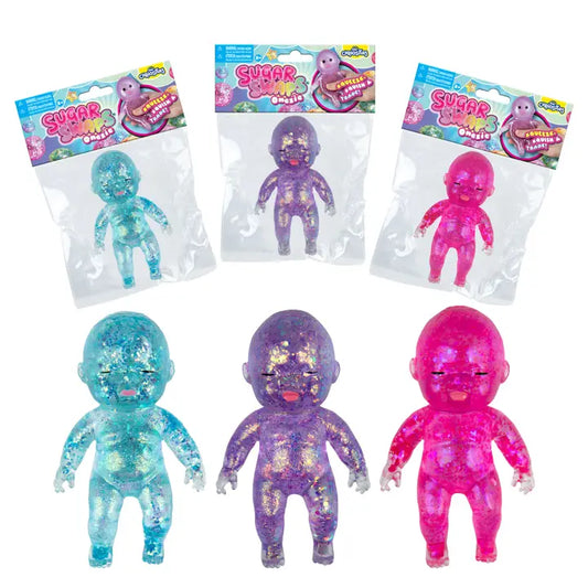 Sugar Swap™ Onesie slow-rise gel-filled sensory squishy toy in assorted colors with adorable baby onesie design