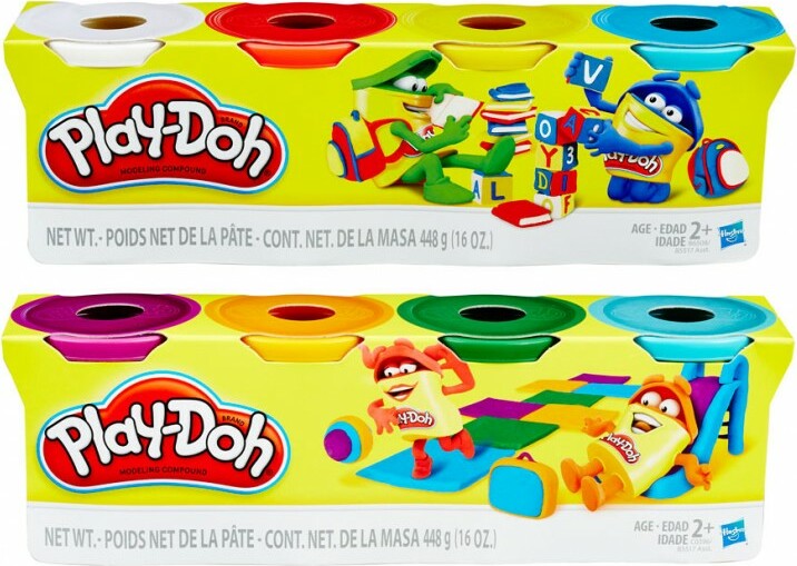 Play-Doh 4oz classic color modeling compound container in bright primary colors for creative play