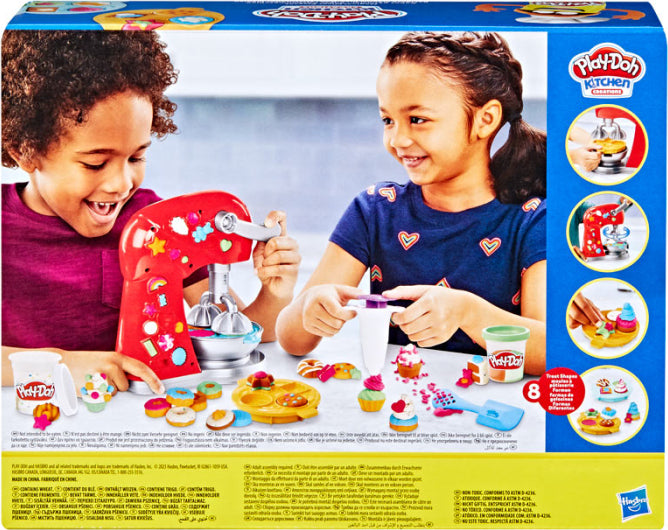Play-Doh Magical Mixer Playset with kitchen tools for creating pretend cakes, cupcakes, and cookie creations