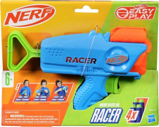 Nerf Elite Jr Racer Blaster for Kids – Outdoor Action Toy