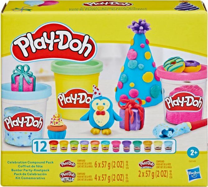 Play-Doh Celebration Party Pack with colorful modeling compound for creative kids' play