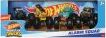 Hot Wheels Monster Trucks 1:64 4-Pack Rescue with four monster truck vehicles