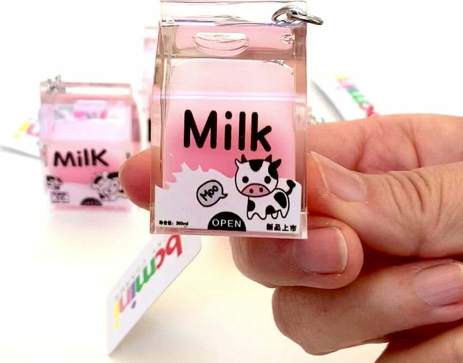 Pink Milk Key Charm 