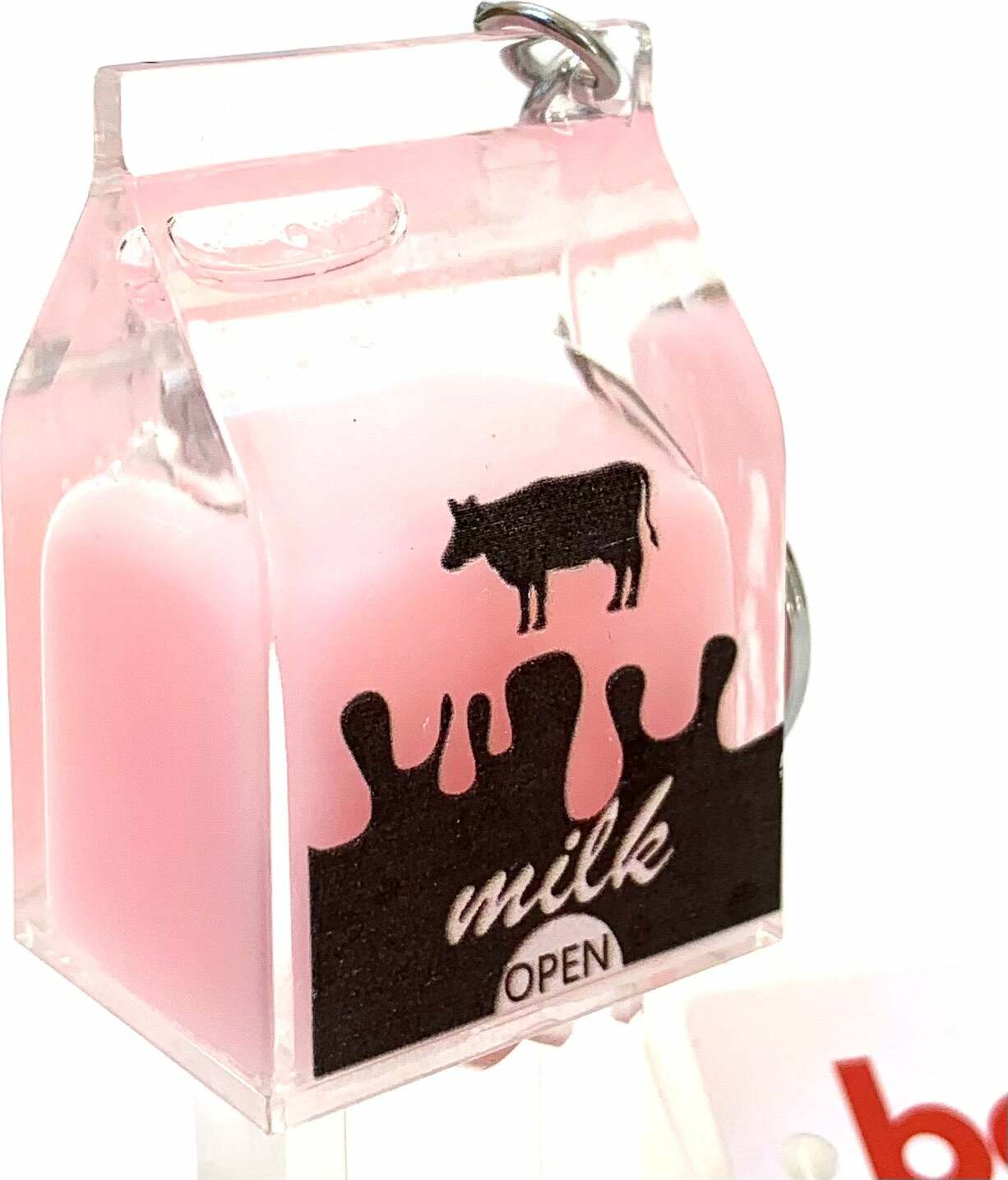 Pink Milk Key Charm 