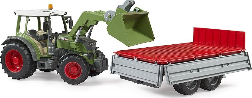 Fendt Vario 211 with Frontloader and Tipping Trailer