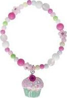 Cutie Cupcake Crunch Bracelet with sweet cupcake charms in assorted colors