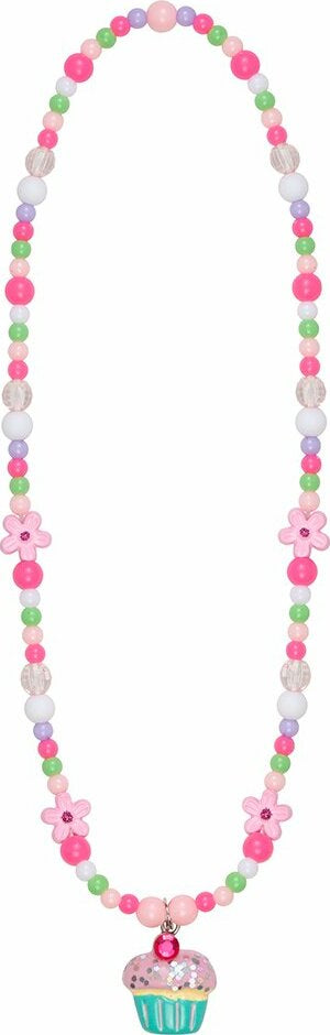 Cutie Cupcake Crunch Necklace with adorable cupcake pendant in assorted colors