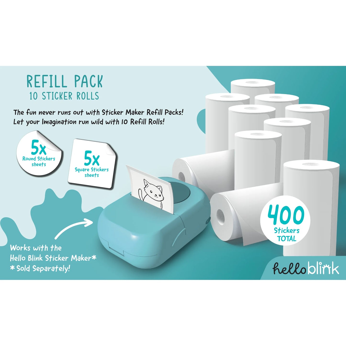 Hello Blink Sticker Maker White Refill Pack