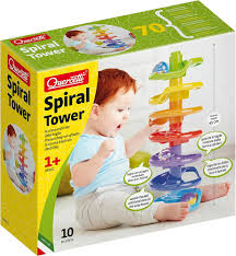 Spiral Tower Brightball with colorful swirling motion and bright colors for toddler sensory development