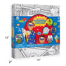 Create Your Own Super Hero Kit with materials to design custom masks, capes, and superhero accessories
