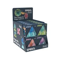 Speks Geode Chrome Pyramid – Magnetic Desk Toy & Stress Reliever