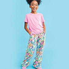 Cory Paige Heart Fleece Pants with colorful heart design