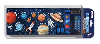 Space Pencil Case with galaxy design and cosmic print for organizing school supplies in stellar style