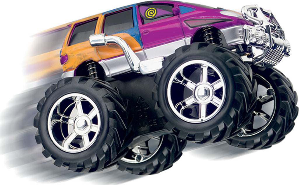 Monster Trucks Custom Shop - Creativity for Kids craft kit with four customizable monster trucks for decorating and personalizing