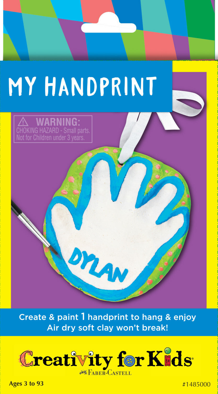 Creativity for Kids My Handprint keepsake kit with clay, paints, and materials to preserve children's handprints