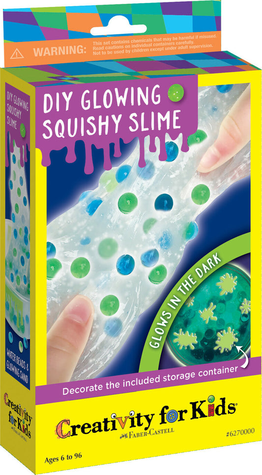 Creativity for Kids DIY Glowing Squishy Slime kit with glow powder and slime-making ingredients