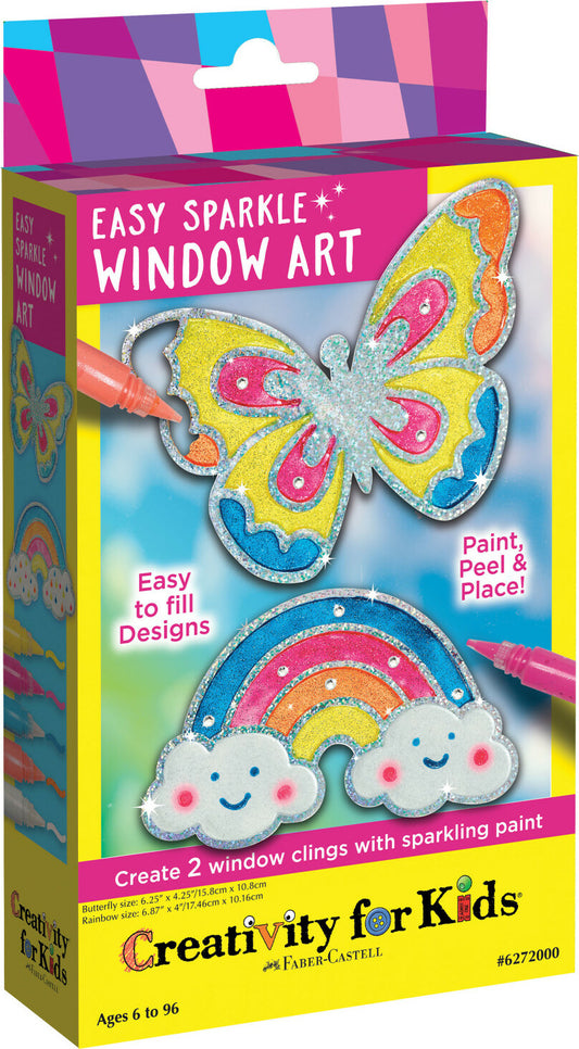 Creativity for Kids Easy Sparkle Window Art with gel crystals and sparkly designs for window decorating