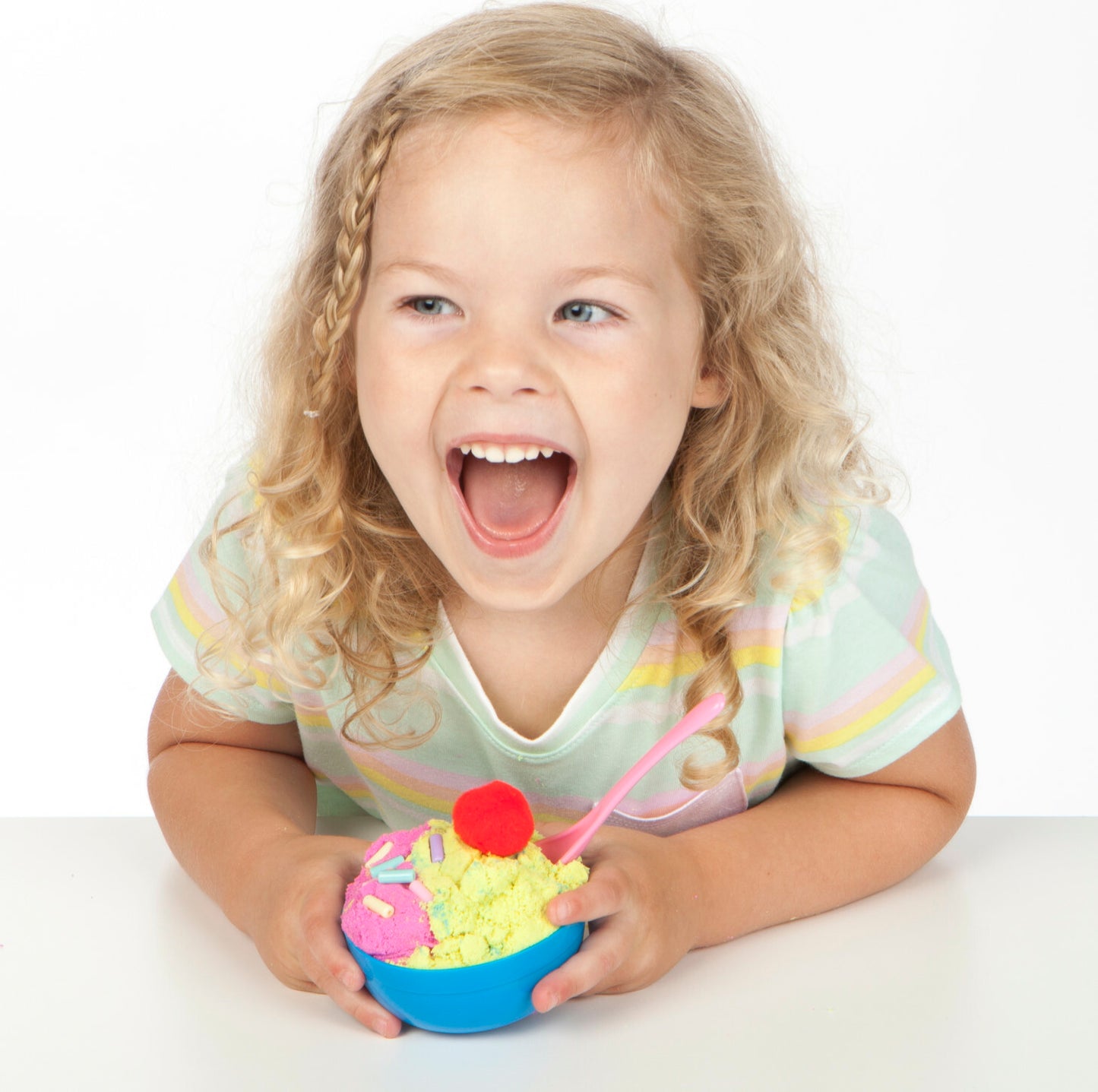 Creativity for Kids Sensory Bin Ice Cream Shop with scoops, cones, and ice cream themed sensory materials
