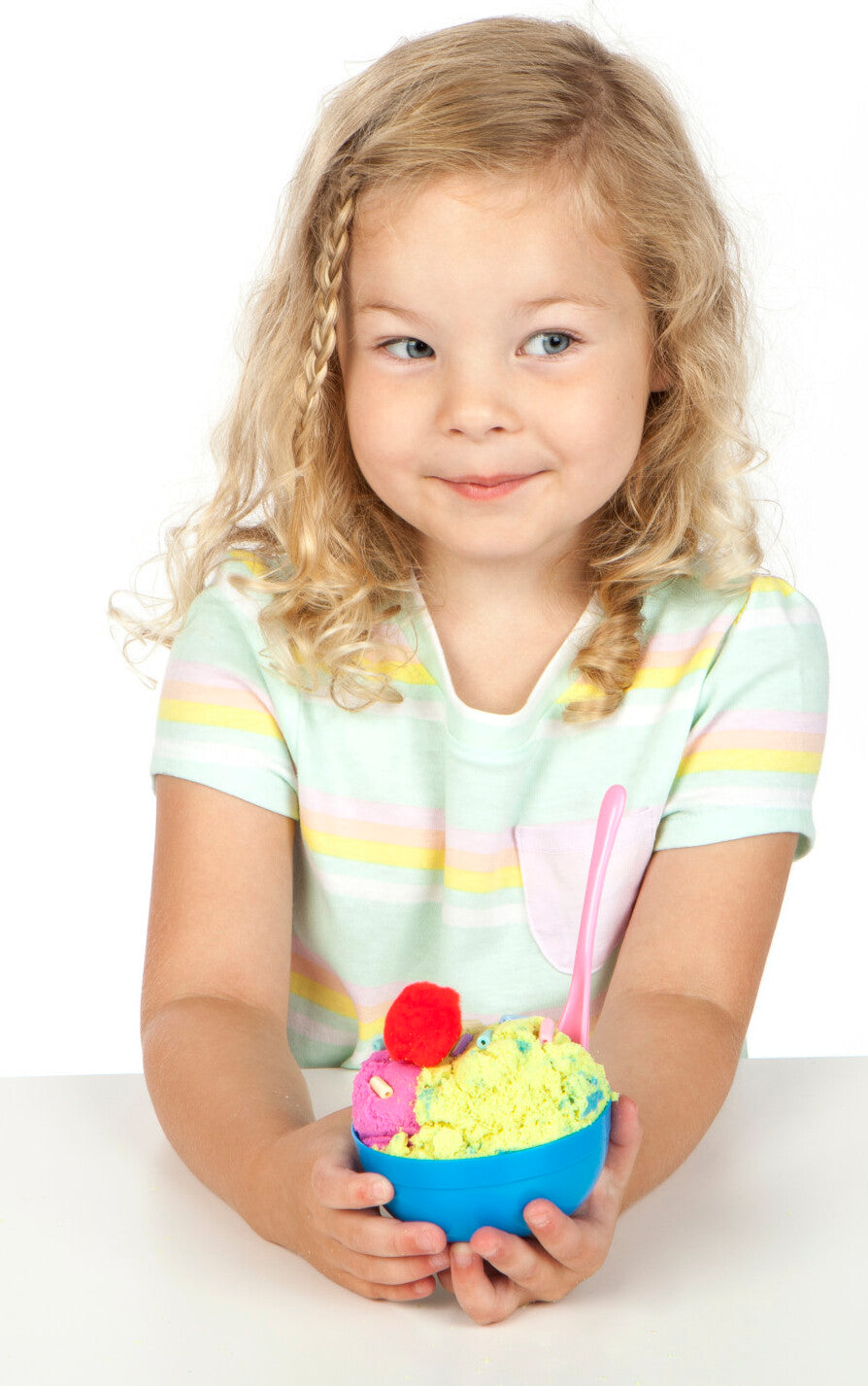 Creativity for Kids Sensory Bin Ice Cream Shop with scoops, cones, and ice cream themed sensory materials