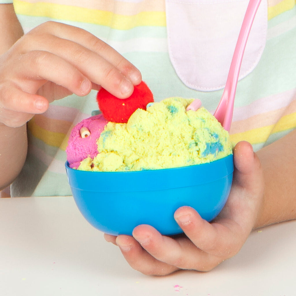 Creativity for Kids Sensory Bin Ice Cream Shop with scoops, cones, and ice cream themed sensory materials