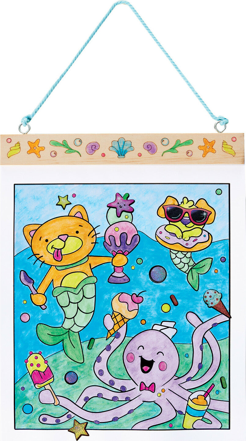 Faber-Castell Paint by Numbers Mermaid Pets with cute underwater pet designs and numbered painting system