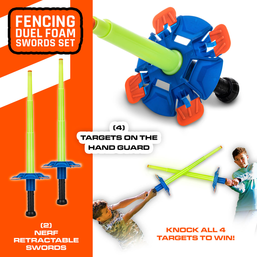 Nerf Fencing Duel - Safe foam fencing set with two retractable swords for competitive play