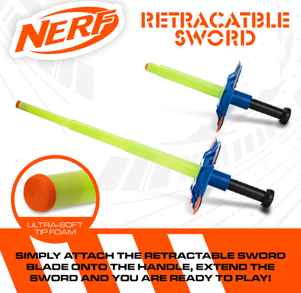 Nerf Fencing Duel - Safe foam fencing set with two retractable swords for competitive play