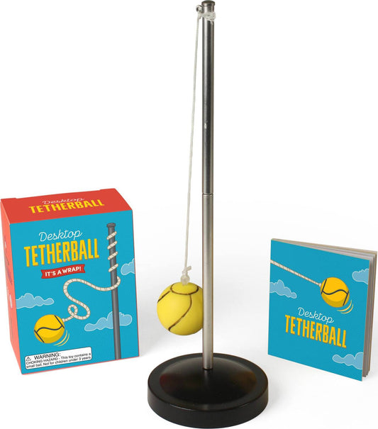 desktop tetherball, mini tetherball, office sports, tetherball game, desktop toys, playground games, miniature sports, office entertainment