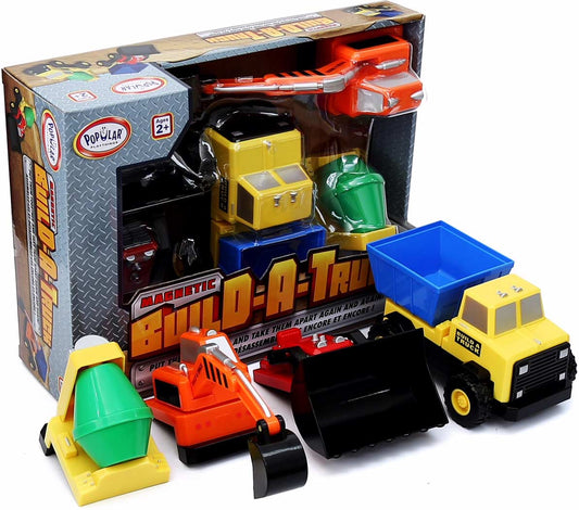 Magnetic Build-A-Truck - Popular Playthings magnetic construction truck with snap-together assembly for easy building