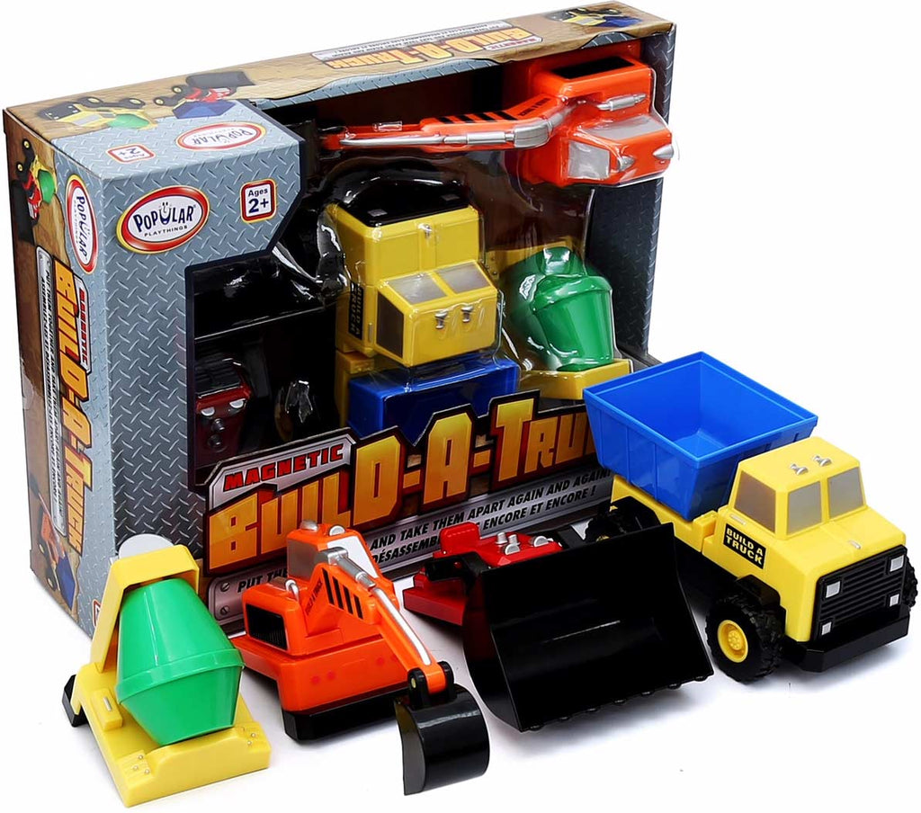 Magnetic Build-A-Truck - Popular Playthings magnetic construction truck with snap-together assembly for easy building