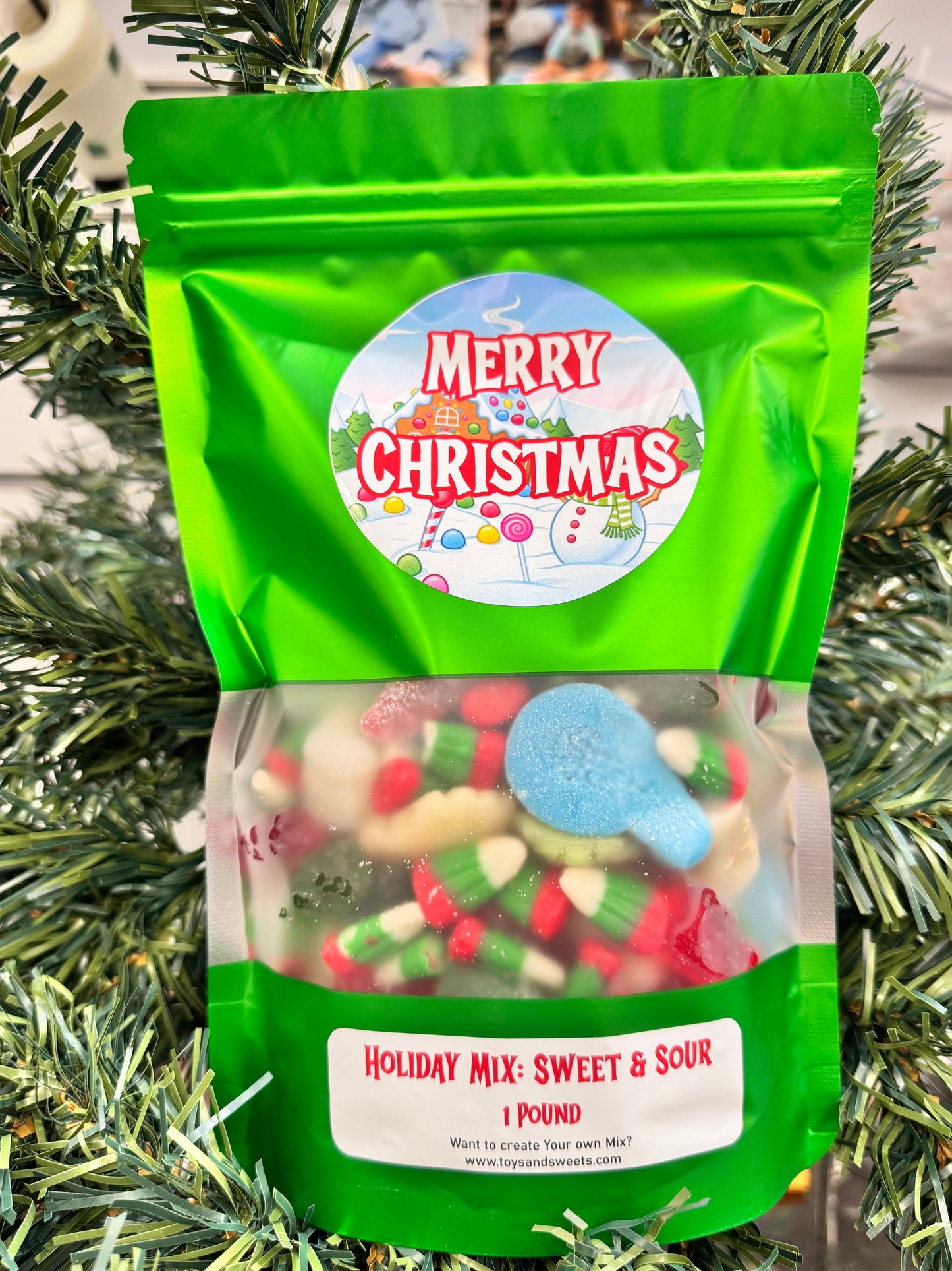 1 Pound Christmas & Holiday Sweet and Sour Candy Mix