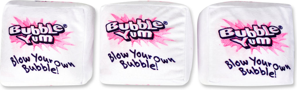 Bubble Yum Packaging Plush toy replica of classic bubble gum package