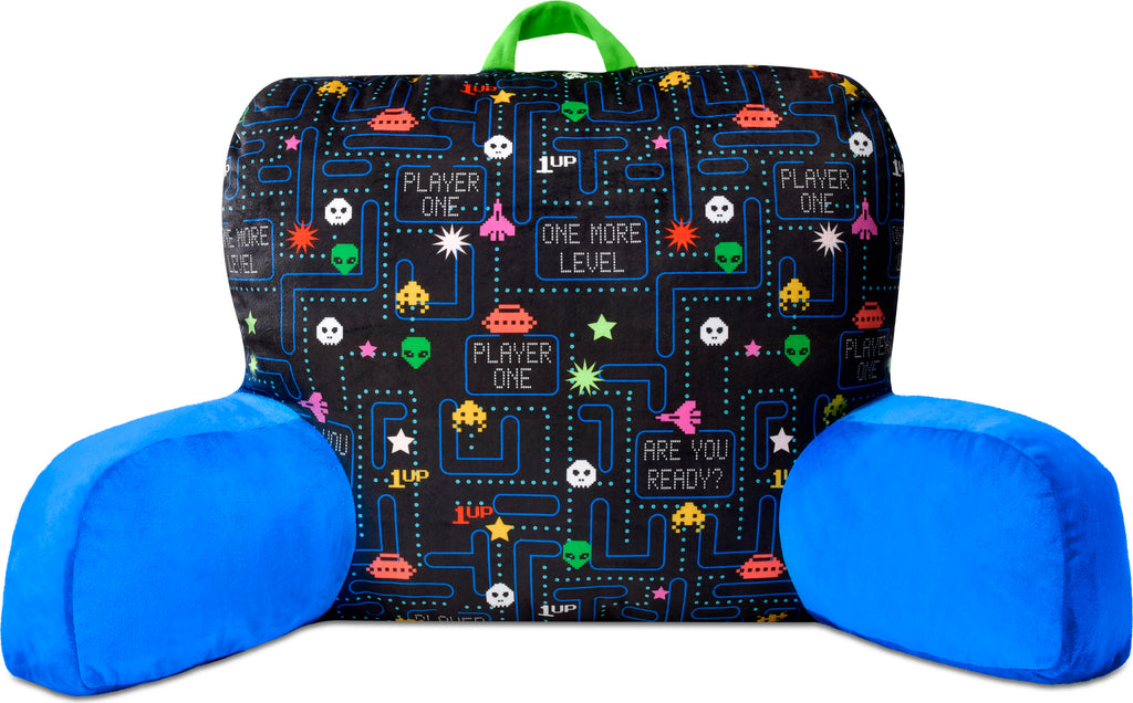 Retro Gamer Lounge Pillow with vintage gaming design for comfortable room decor