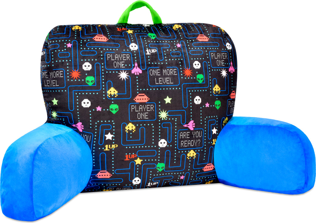 Retro Gamer Lounge Pillow with vintage gaming design for comfortable room decor